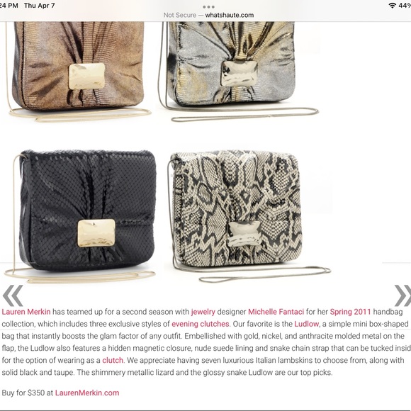 Michelle Fantaci for Lauren Merkin “Ludlow”clutch or shoulder bag - Picture 8 of 8